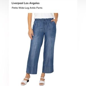 Liverpool Plus Size 100% Linen Crocheted-Inset Shirt, Created for Macy's